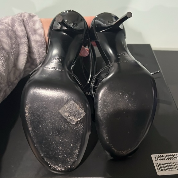SAINT LAURENT CASSANDRA SANDALS IN PATENT LEATHER - Picture 6 of 7